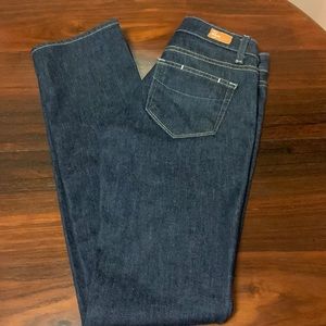 Paige Petite Premium Denim Straight Leg Low Rise Sz 24